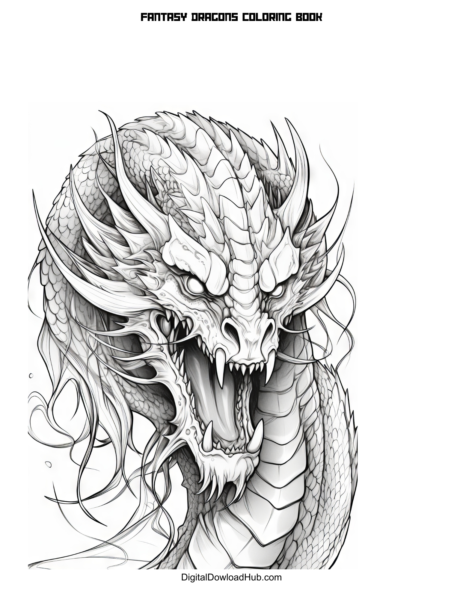Fantasy Dragons Coloring Book - Image 3
