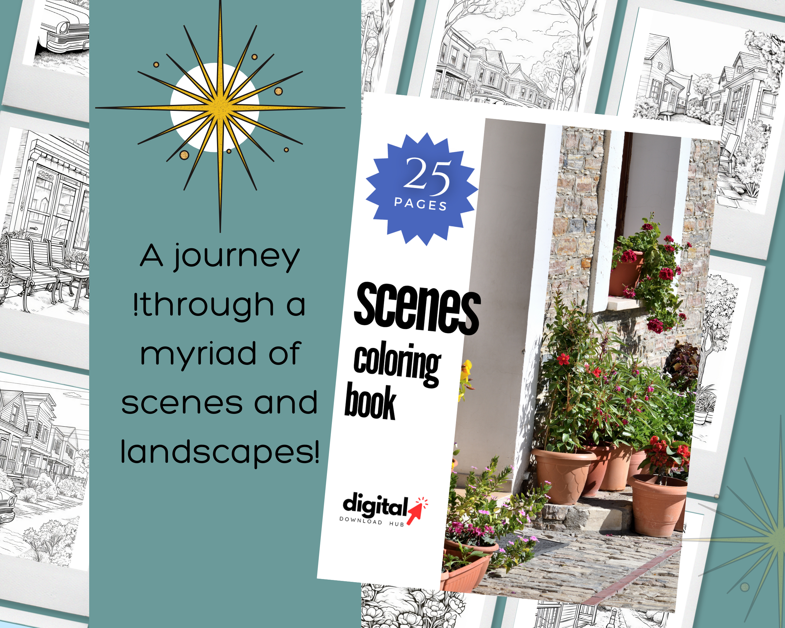 Scenes Coloring Book