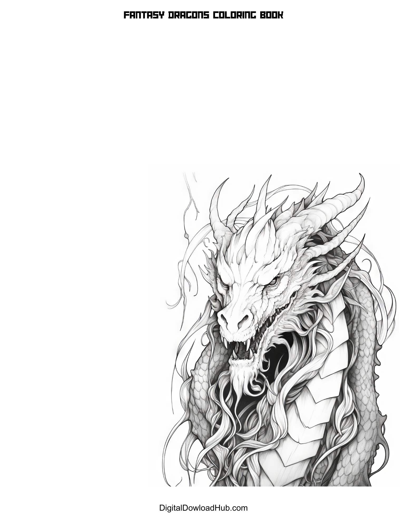 Fantasy Dragons Coloring Book - Image 8