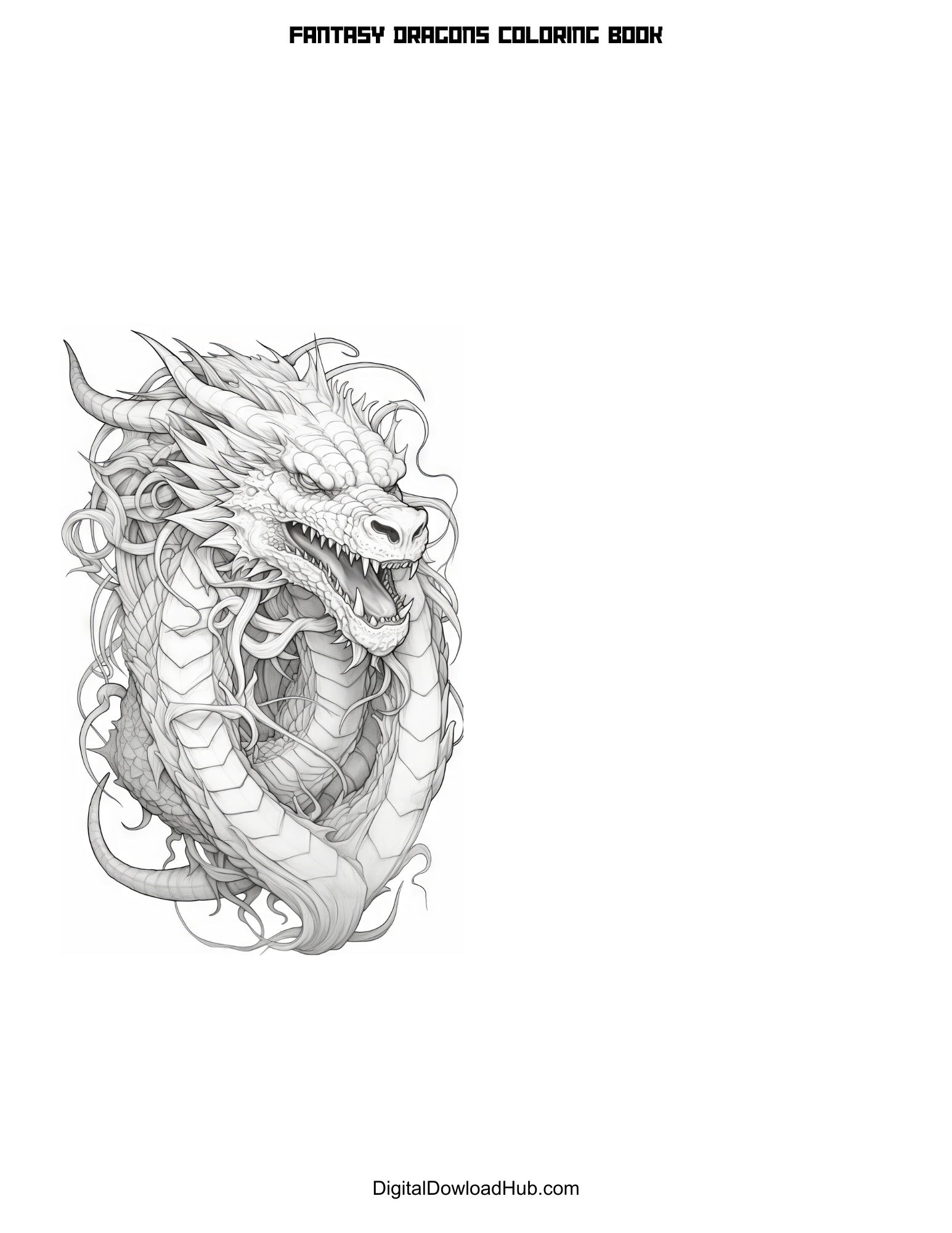 Fantasy Dragons Coloring Book - Image 7